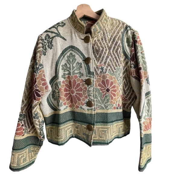 1990’s Vintage Painted Pony Tapestry Jacket - Picture 2 of 15